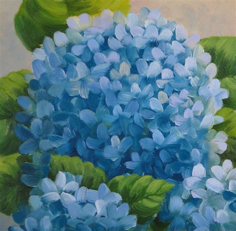 Janet Paden S Paintings Blue Hydrangea Sold
