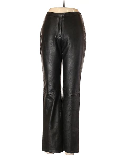 Express Women Black Leather Pants 3 Ebay