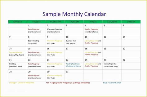 Free Church Calendar Templates Of Church Planning Calendar Template