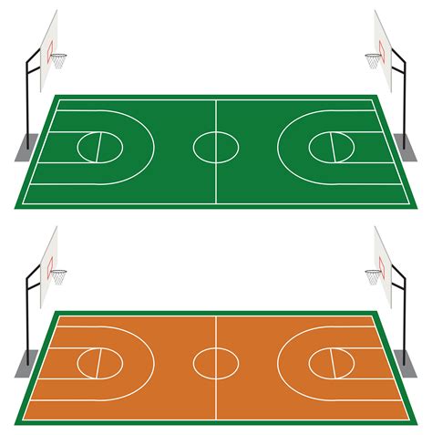 Cartoon Basketball Courts Download Vector Cartoon Background Of