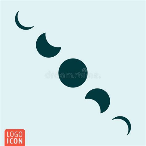 Símbolo Dos Ciclos Da Lua ícone Lunar Das Fases Ilustração Do Vetor