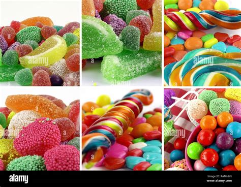 Candy Sweet Lolly Sugary Collage Photo Stock Photo Alamy