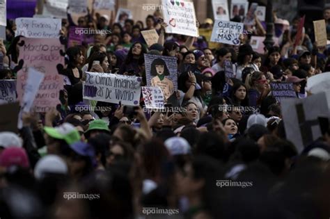 11348683 Thousands Of Women March In Mexico To Denounce