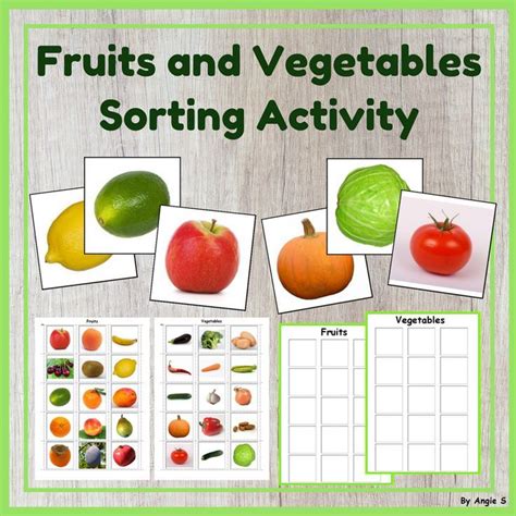 Fruits And Vegetables Sorting Activity With Images Elementary