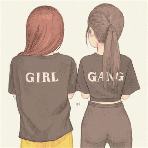 Pin By Rum Rum On ´｡｡ Kpop Fan Art ´｡｡ Cute Cartoon Girl Bff