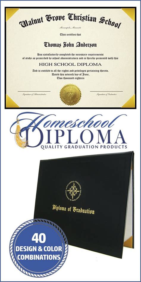 Standard Homeschool High School Diploma 85 X 11 Customized With