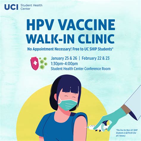Hpv Vaccine Walk In Clinic Uci Center For Student Wellness And Health