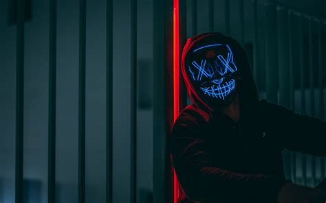 Hacker Mask Neon Wallpapers Wallpaper Cave