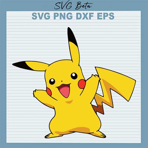 Pikachu Svg Pokemon Pikachu Svg Png Dxf Cut File