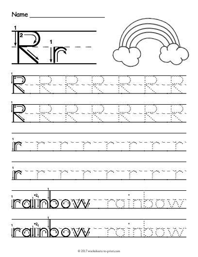 Letter R Worksheets Letter Tracing Printables Grade R Worksheets