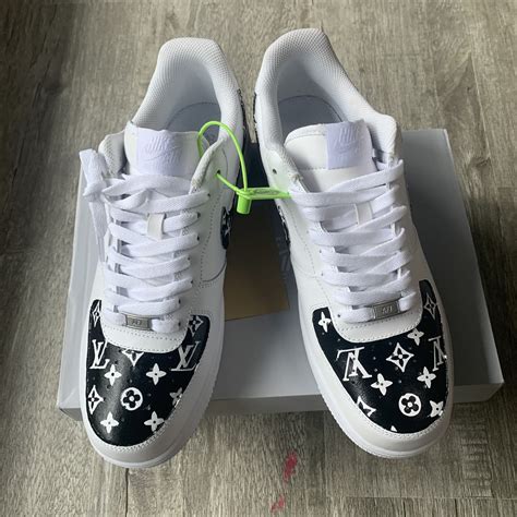 Black And White Louis Vuitton Air Force Custom Iucn Water
