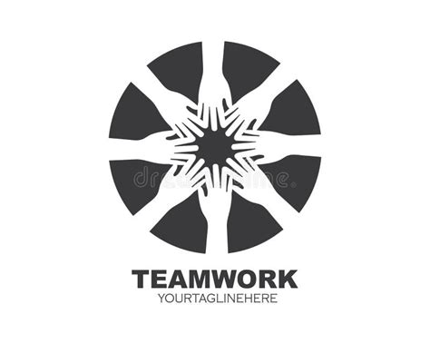 Teamwork Logo Vector Icon Illustration Design Stock Vector