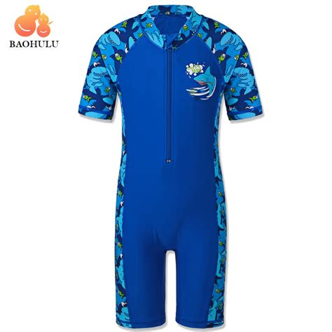 Baohulu Shark Character Kids Swimwear Upf50 Swimsuit One Piece Boy