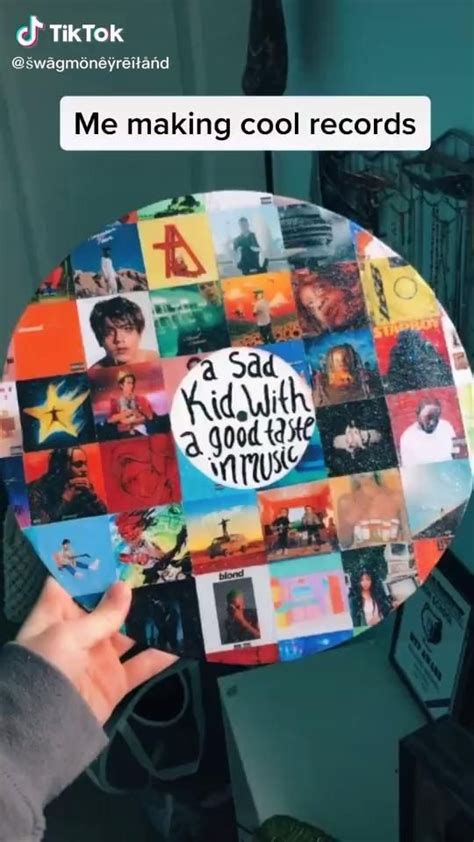 Painted Records Tik Tok Video Painted Records Kids Diy Pom Pom