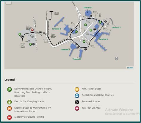 Jfk International Airport Long Term Parking Map Map Resume Examples