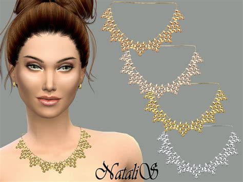 Beads Cascade Drop Necklace By Natalis At Tsr Sims 4 Updates