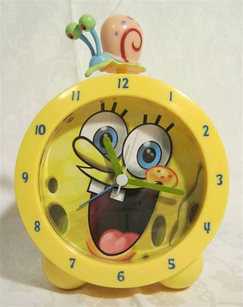 Sponge Bob Square Pants Gary Alarm Clock With Gary The Snail Cartoon
