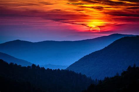 Breathtaking View Of A Great Smoky Mountain Sunrise Who Would Great