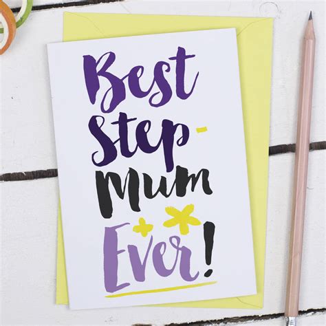 Best Step Mum Ever Mothers Day Card By Alexia Claire
