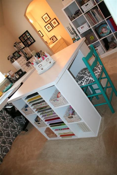 This cool, crisp and airy space serves as both relaxing master retreat and functional workspace for the homeowner. Craftaholics Anonymous® | Missy's Craft Room TOUR! {guest ...