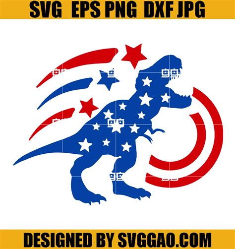 Patriotic Dinosaur Svg- Fourth Of July Svg- Independence Day Svg
