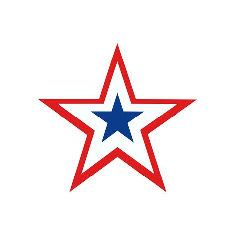 Red White And Blue Stars Clip Art