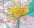 Detroit, Michigan Map