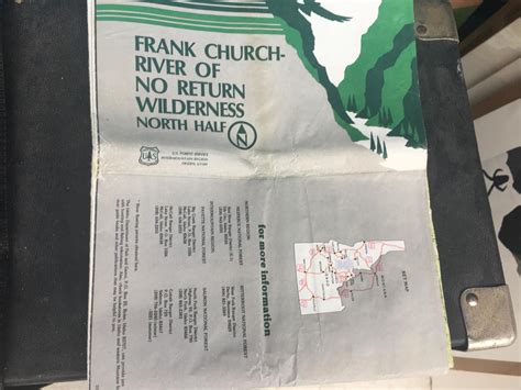 2 Fold Out Maps Frank Church River Of No Return Wilderness N And S