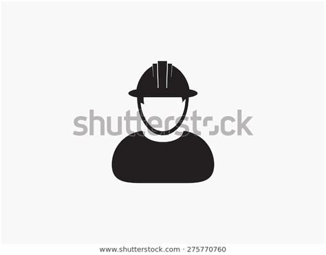 Worker Icon Construction Engineer Craftsman Glyph Stock Vector Royalty