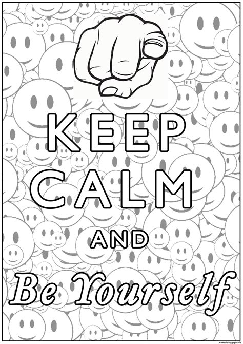 Keep Calm Coloring Sheets Coloring Pages
