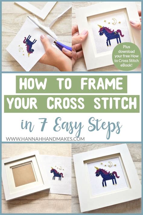 How To Frame Your Cross Stitch Unicorn In 7 Easy Steps With Pictures