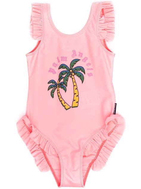 Palm Angels Kids Palm Tree Logo Swimsuit Farfetch