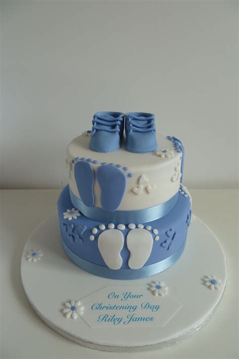 Boys Christening Cake And Cupcakes Cakes By Siobhan