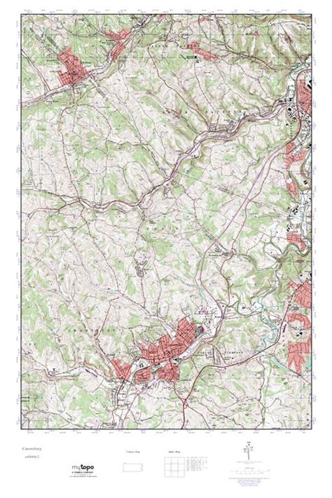 Mytopo Canonsburg Pennsylvania Usgs Quad Topo Map