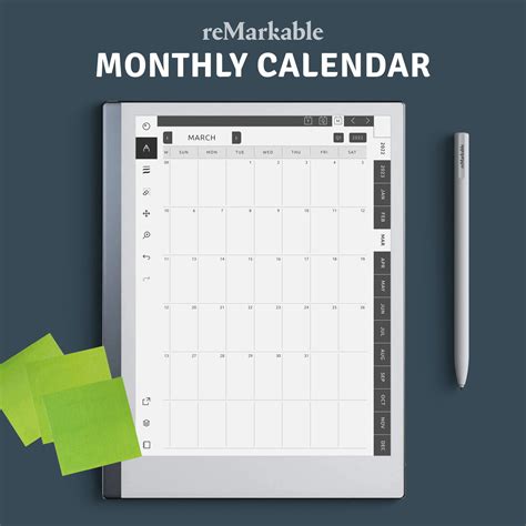 Remarkable Monthly Calendar Template Hyperlinked Pdf Etsy