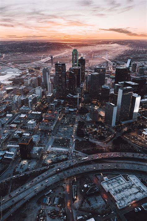 Sunset Over Dallas By Stocksy Contributor Matthew Yarnell Stocksy