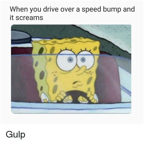 Spongebob Meme Driving To Work