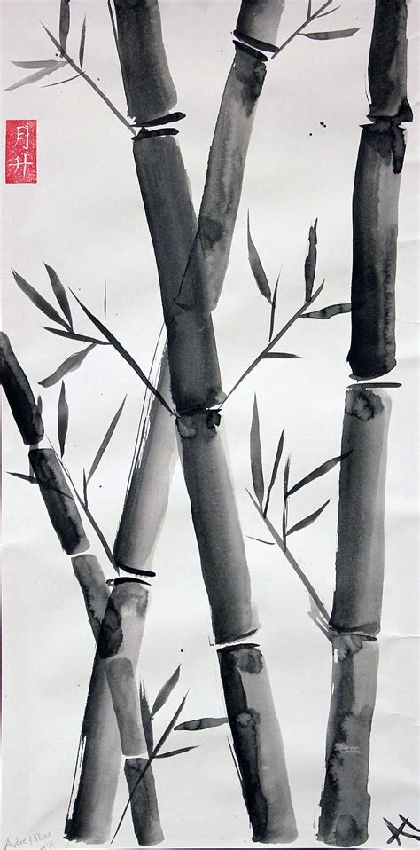 Middle School Art Sumi Ink Bamboo Painting Art Teacher Jennifer