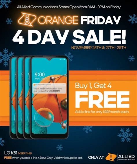 Boost Mobiles Orange Friday Deals Include Buy 1 Get 4 Free Phones New