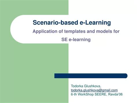 Ppt Scenario Based E Learning Powerpoint Presentation Free Download