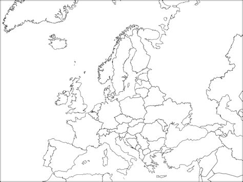 Europe Map Blank Png