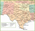 Texas Road Map With Cities And Towns - Printable Maps