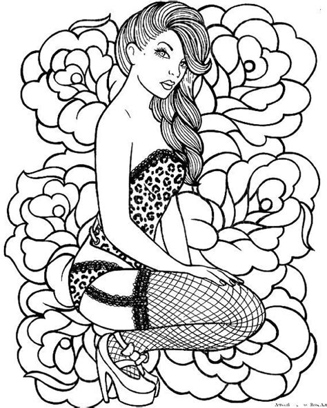 Pin Up Coloring Pages At Free Printable Colorings