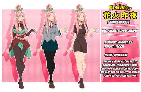 Bnha Oc Sakuya Hanabe By Yuuriyoo On Deviantart My Hero Academia Costume Character Sheet