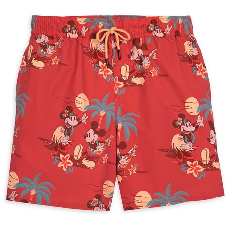 Mickey And Minnie Mouse Tropical Shorts For Men Disney Store