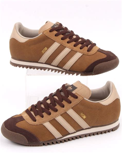 Adidas Rom Trainers Light Brown Adidas At 80s Casual Classics