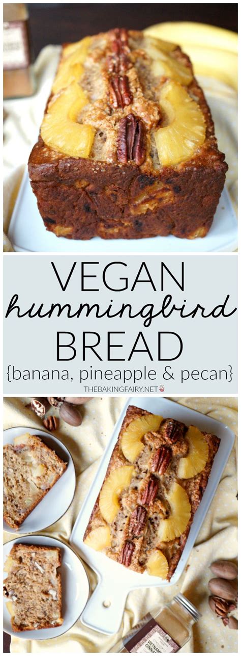 Moist banana bread is studded with pineapple chunks to create a tropical twist on classic banana bread. Vegan hummingbird bread (banana, pineapple & pecan ...