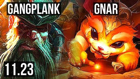 Gp Vs Gnar Top Solo Kills M Mastery Euw Master Youtube