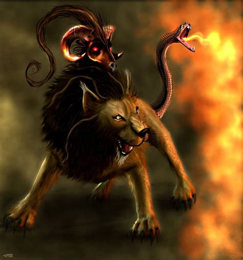 Chimera Mythological Creatures Creature Artwork Dark Creatures