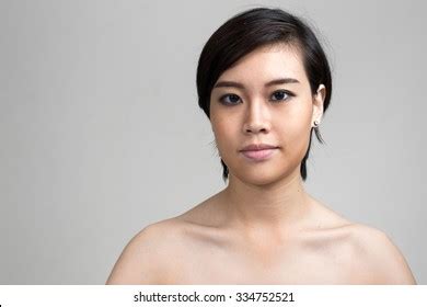 Naked Asian Woman Short Hair Foto Stock Shutterstock My Xxx Hot Girl